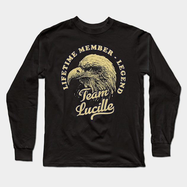 Lucille Name - Lifetime Member Legend - Eagle Long Sleeve T-Shirt by Stacy Peters Art